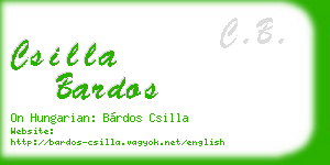 csilla bardos business card